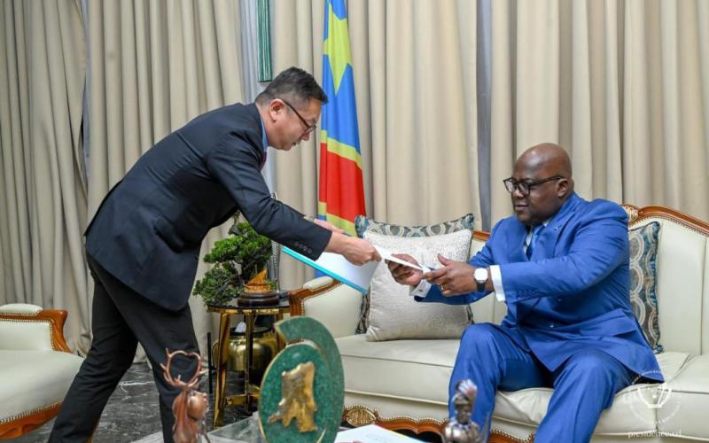 Felix Tshisekedi et Ambassadeur Chinois.